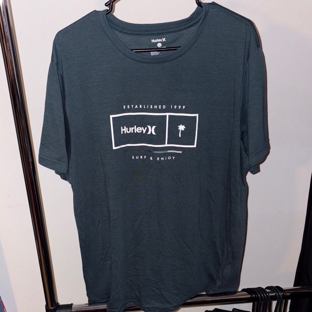 Hurley Men's Charcoal Graphic Tee